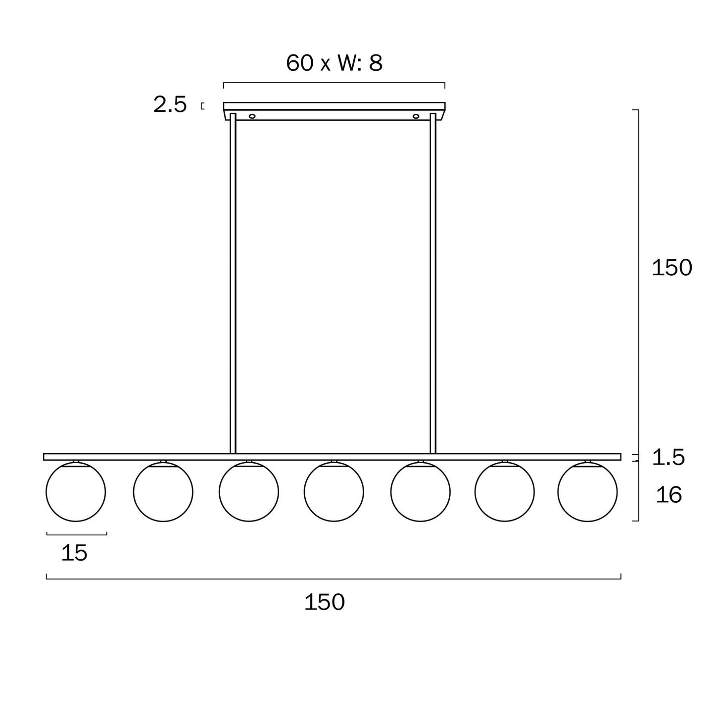 Telbix Marsten 7 Lights Pendant - Mases LightingTelbix