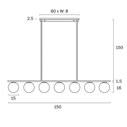 Telbix Marsten 7 Lights Pendant - Mases LightingTelbix