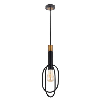 Telbix Marvin 1 Lt Pendant Oval - Black Gold - Mases LightingTelbix