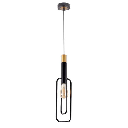 Telbix Marvin 1 Lt Pendant Square- Black Gold - Mases LightingTelbix