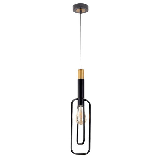 Telbix Marvin 1 Lt Pendant Square- Black Gold - Mases LightingTelbix