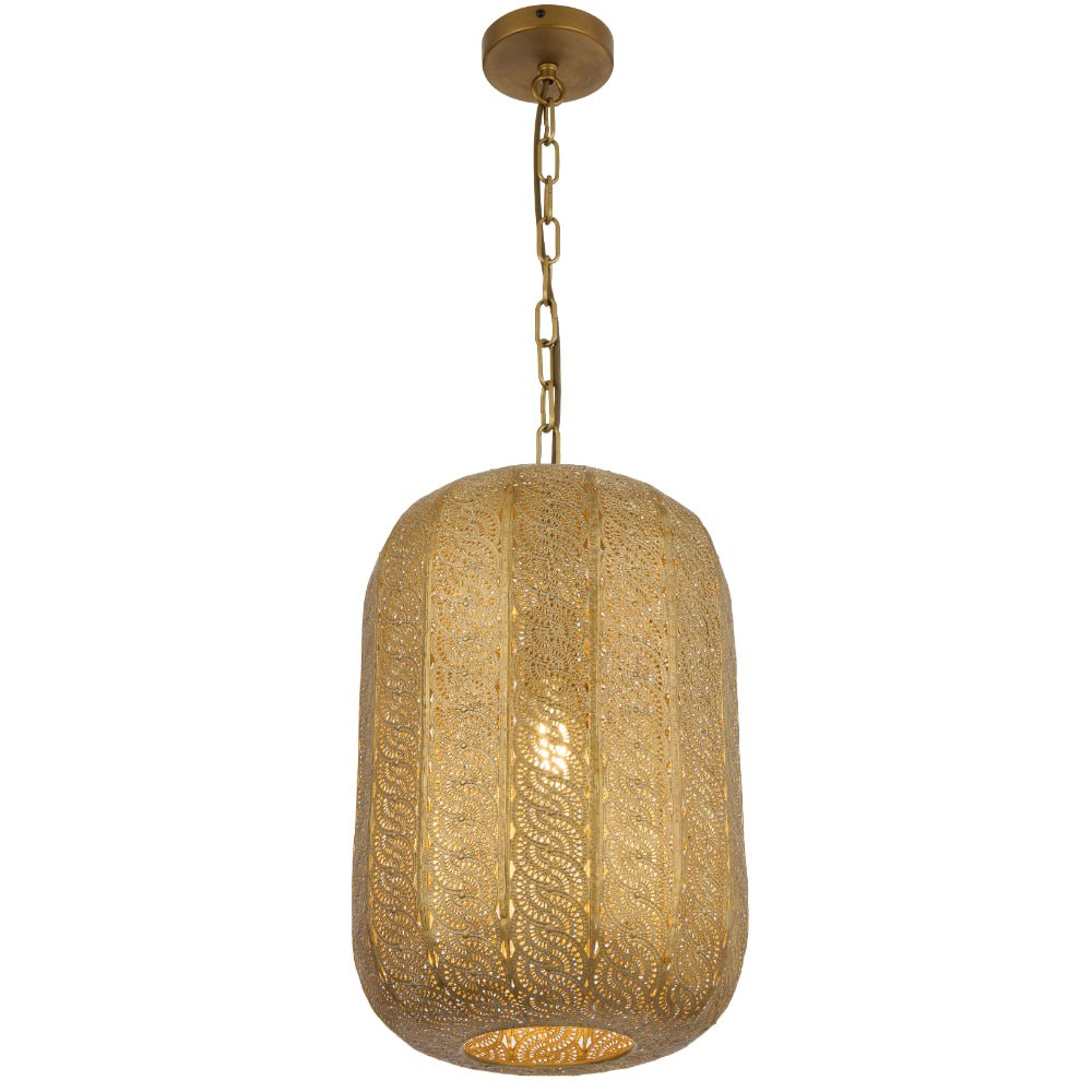 Telbix Masya 1 Light Pendant Antique Brass MASYA PE-AB