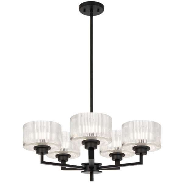 Telbix Moreno II 3, 5 and 8 Light Pendant in Antique Gold, Antique Silver and Black
