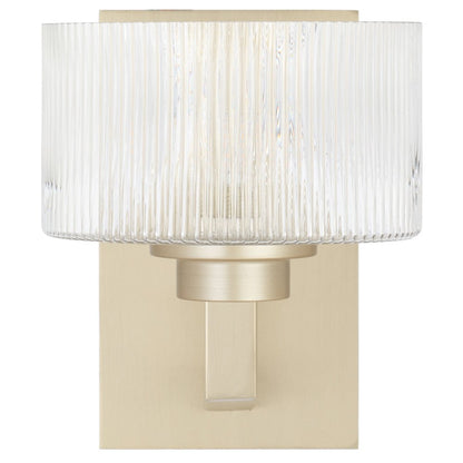 Telbix Moreno II Wall Light with Ribbed Glass Shades Available in Antique Gold, Black & Antique Silver - Mases LightingTelbix