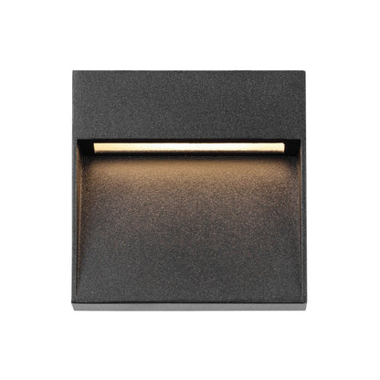 Telbix Musan Square LED Step Wall Light in Black - Mases LightingTelbix