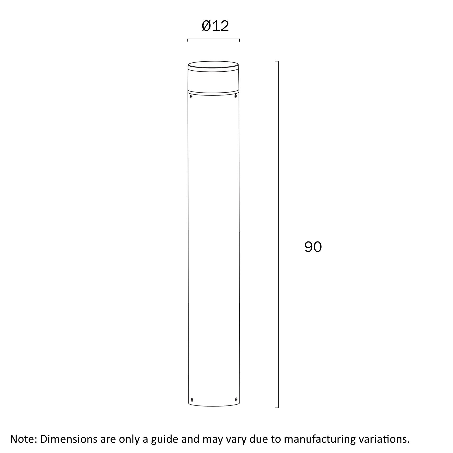 Telbix Noral LED Bollard Black - NORAL EX.P-BKCL