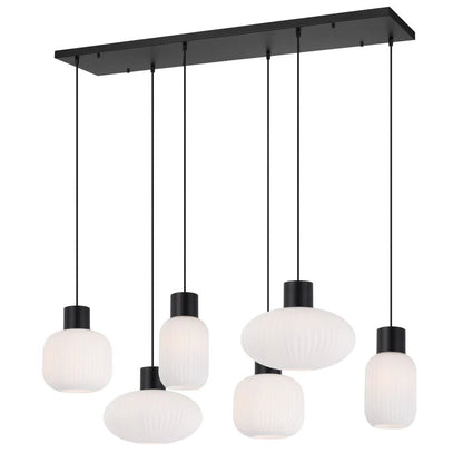 Telbix Nori 6 Lights Pendant - Black Opal Matt - Mases LightingTelbix