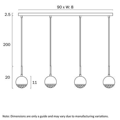 Telbix Oneta 4 Lights Pendant - Mases LightingTelbix