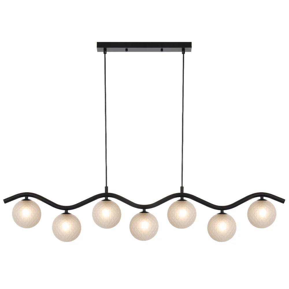 Telbix Orton 7 Light Pendant Black - Mases LightingTelbix