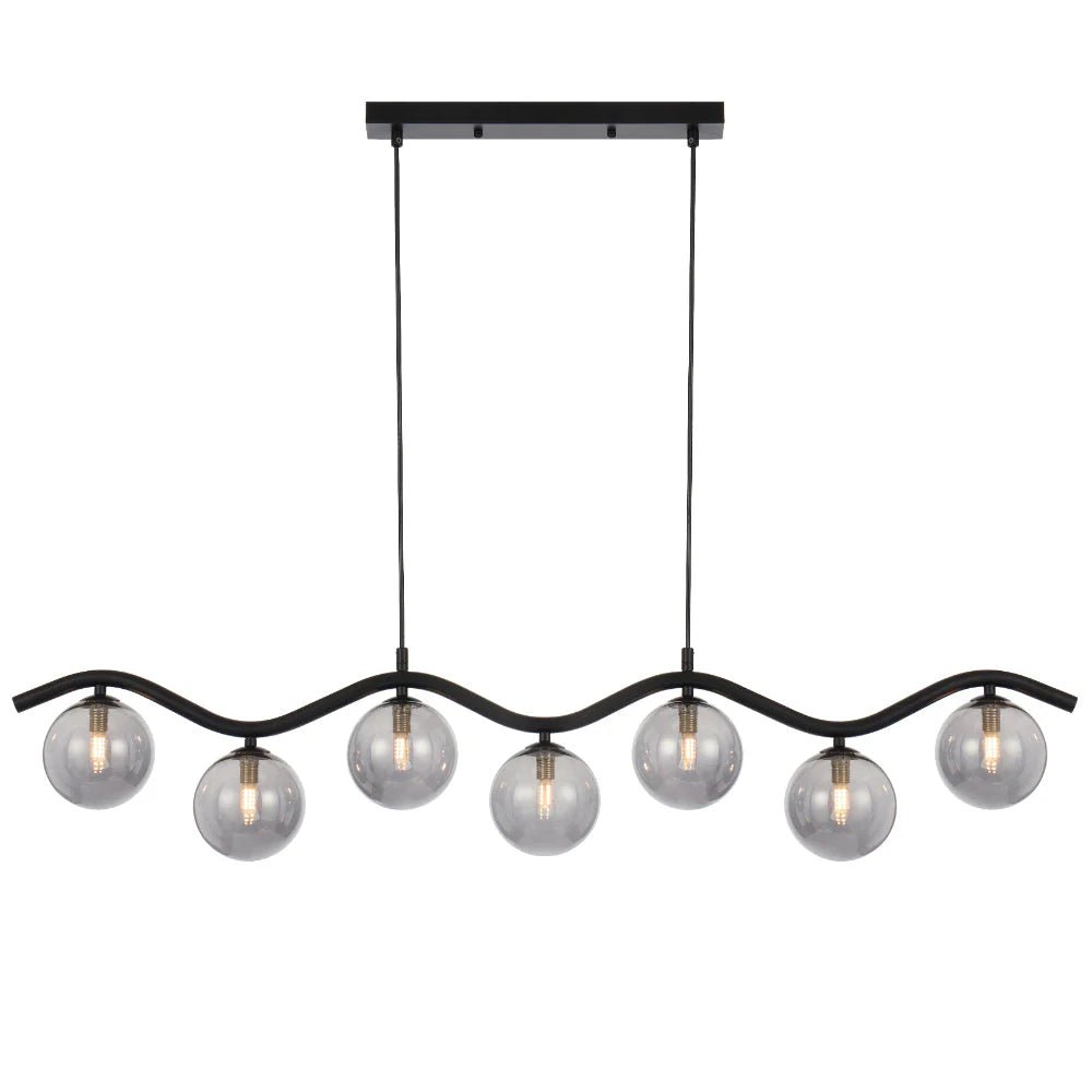 Telbix Orton 7 Light Pendant Black - Mases LightingTelbix