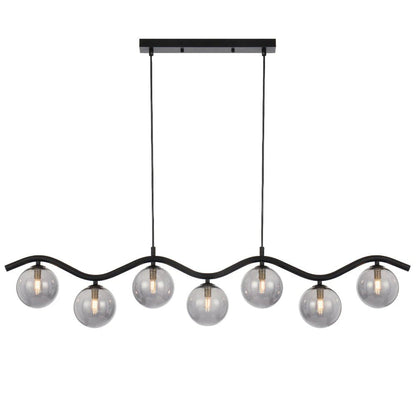 Telbix Orton 7 Light Pendant Black - Mases LightingTelbix