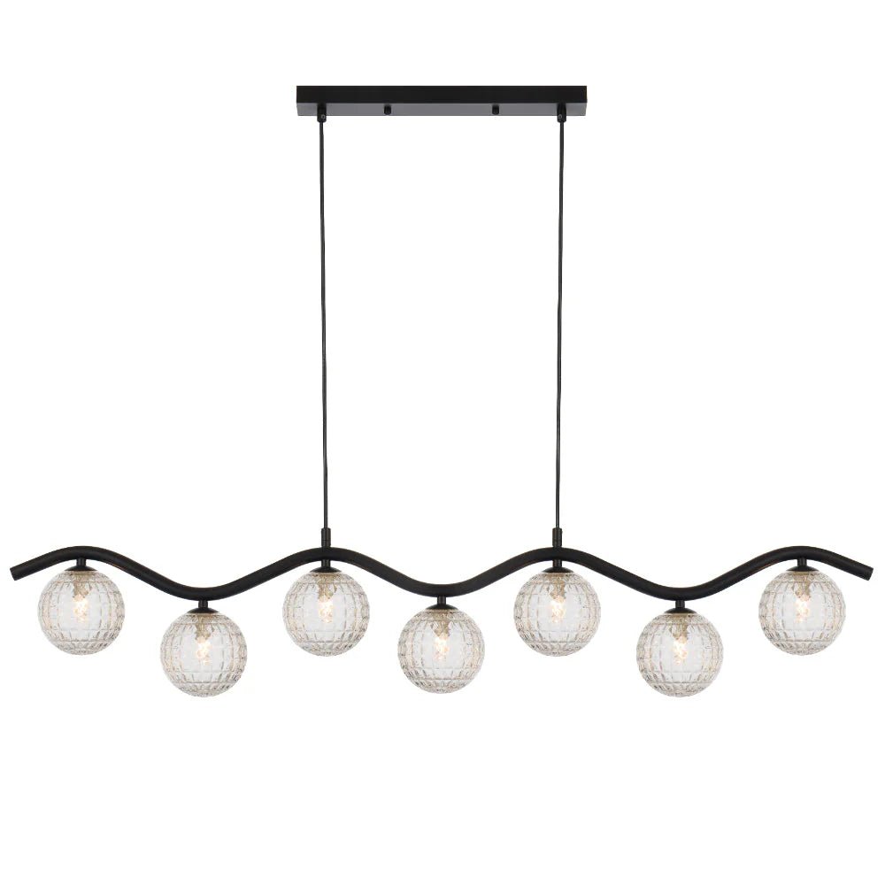 Telbix Orton 7 Light Pendant Black - Mases LightingTelbix