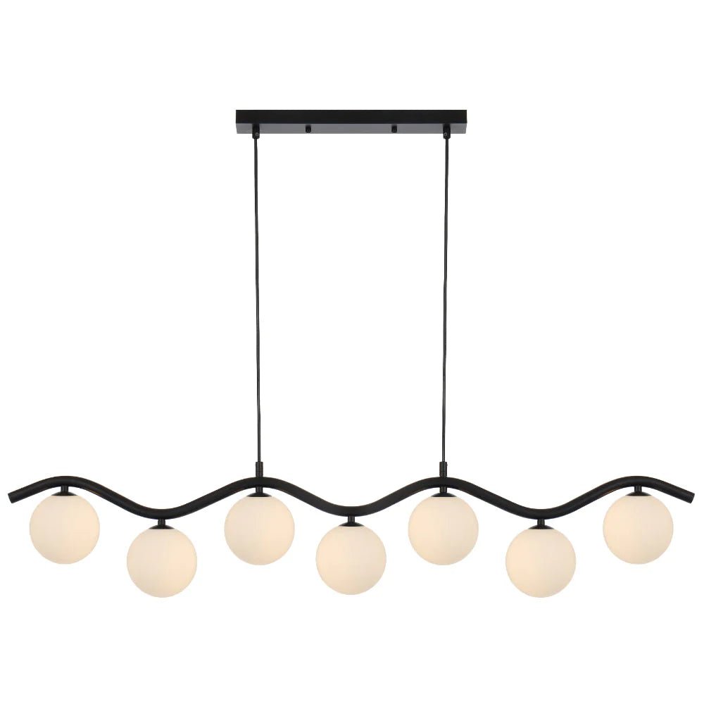 Telbix Orton 7 Light Pendant Black - Mases LightingTelbix