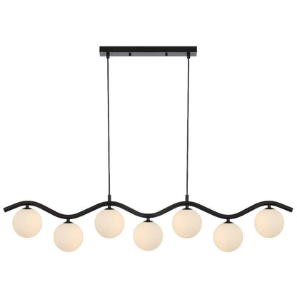 Telbix Orton 7 Light Pendant Black - Mases LightingTelbix
