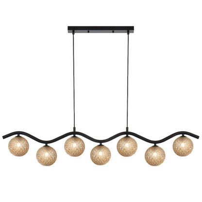 Telbix Orton 7 Light Pendant Black - Mases LightingTelbix