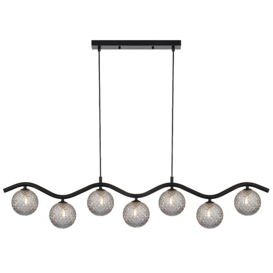 Telbix Orton 7 Light Pendant Black - Mases LightingTelbix