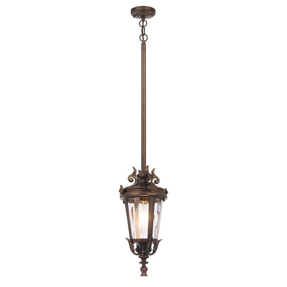 Telbix Pedral Outdoor Pendant Light in Bronze & Black | 18cm & 23cm - Mases LightingTelbix