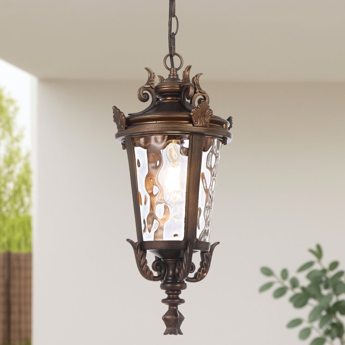 Telbix Pedral Outdoor Pendant Light in Bronze & Black | 18cm & 23cm