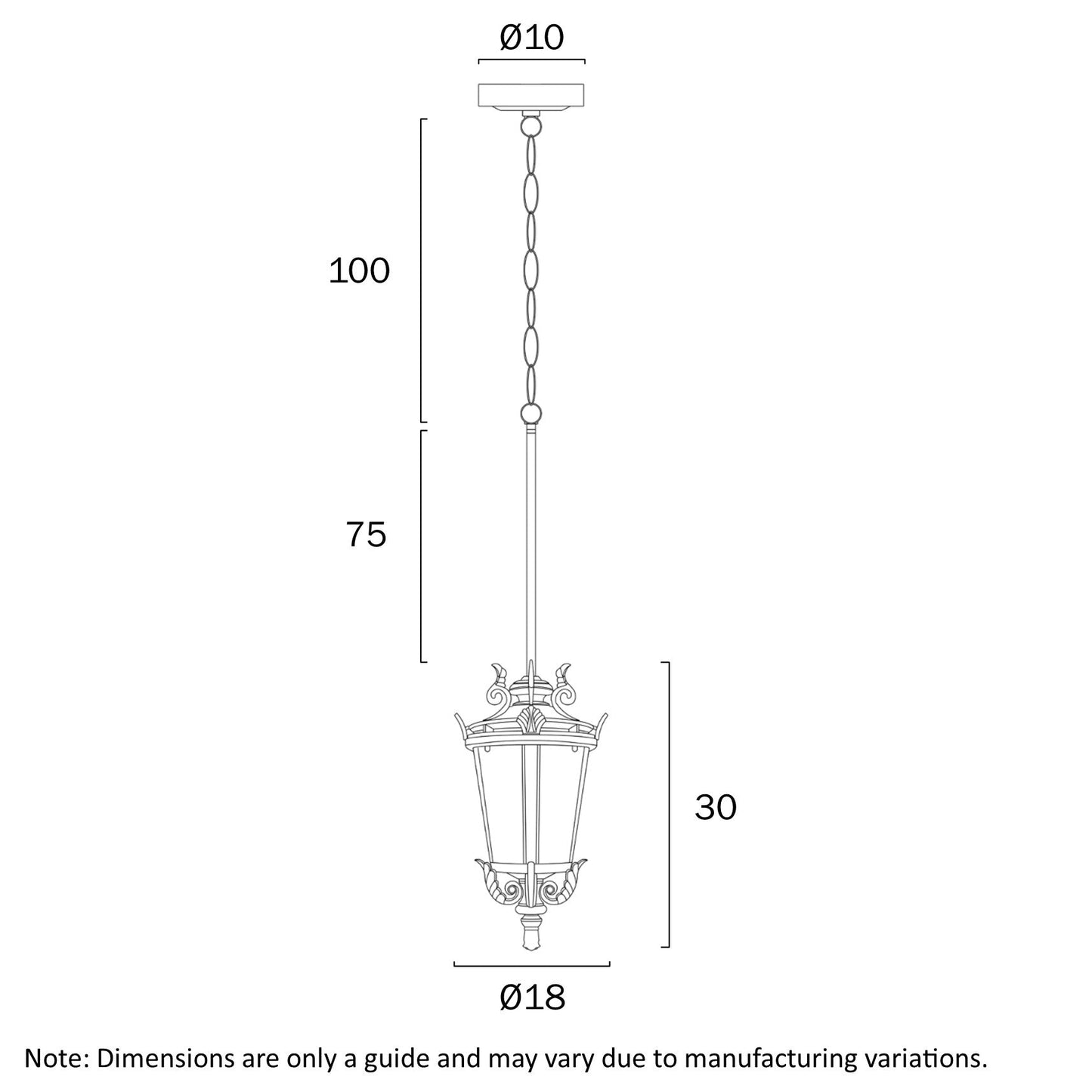 Telbix Pedral Outdoor Pendant Light in Bronze & Black | 18cm & 23cm - Mases LightingTelbix