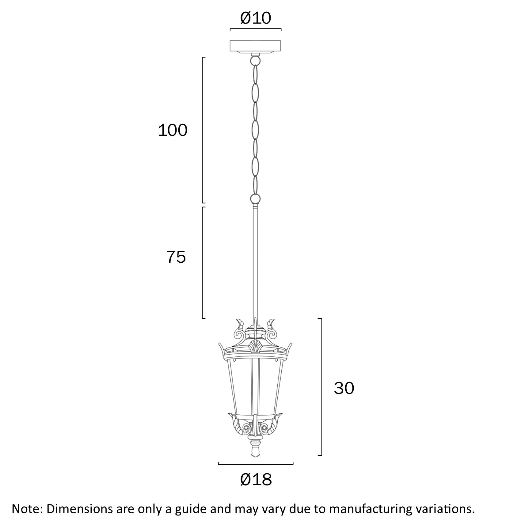 Telbix Pedral Outdoor Pendant Light in Bronze & Black | 18cm & 23cm