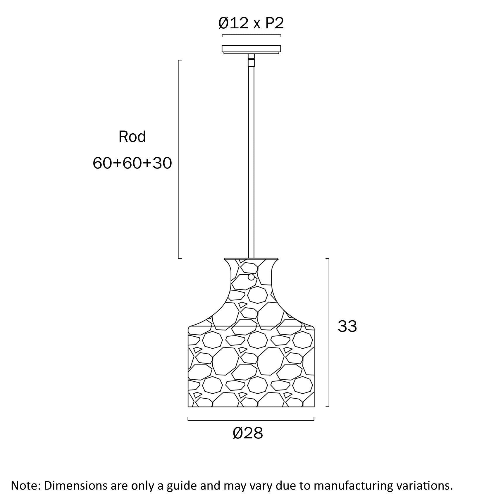 Telbix Perron 1 Light Pendant in Nickel, Black and Antique Gold