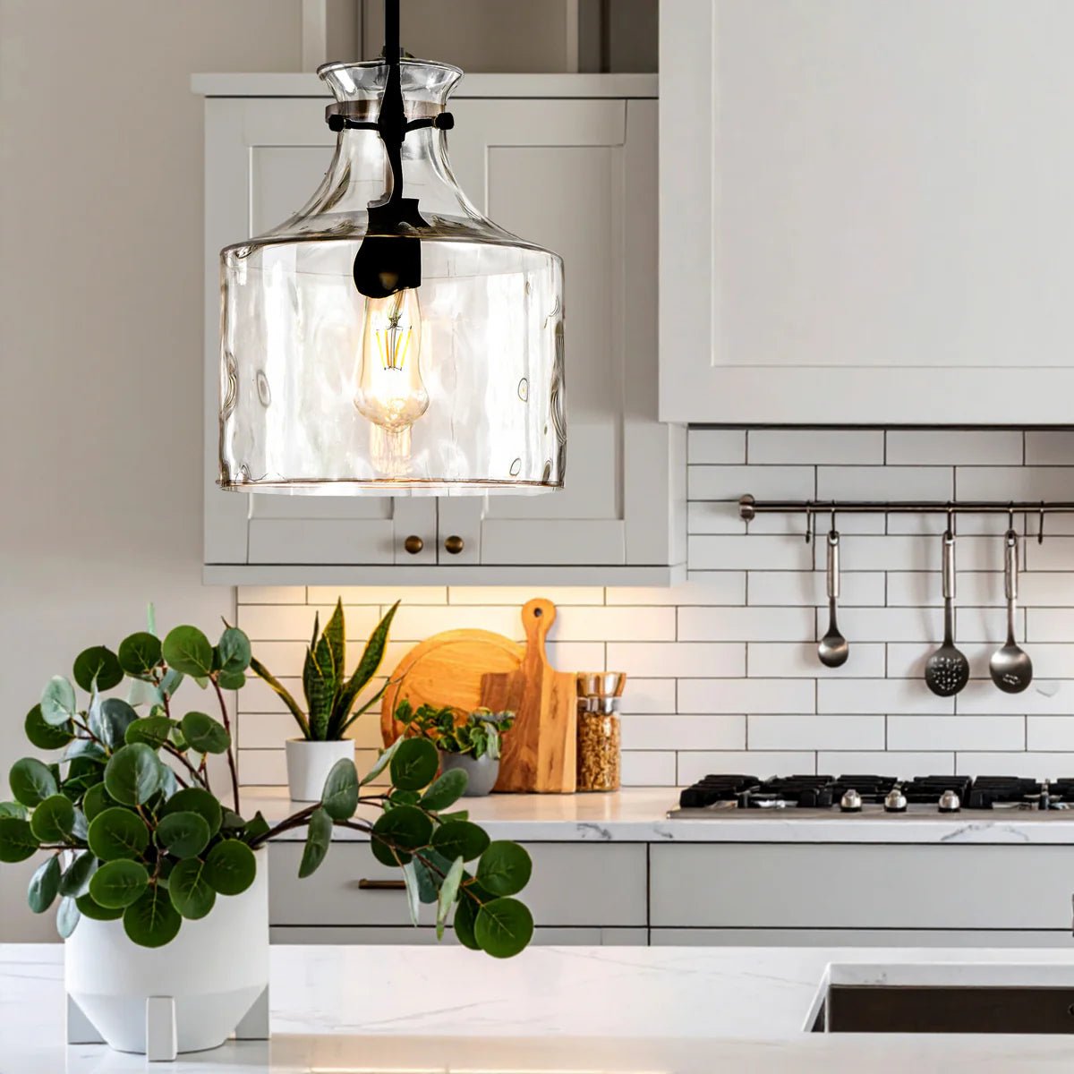 Telbix Perron 1 Light Pendant in Nickel, Black and Antique Gold