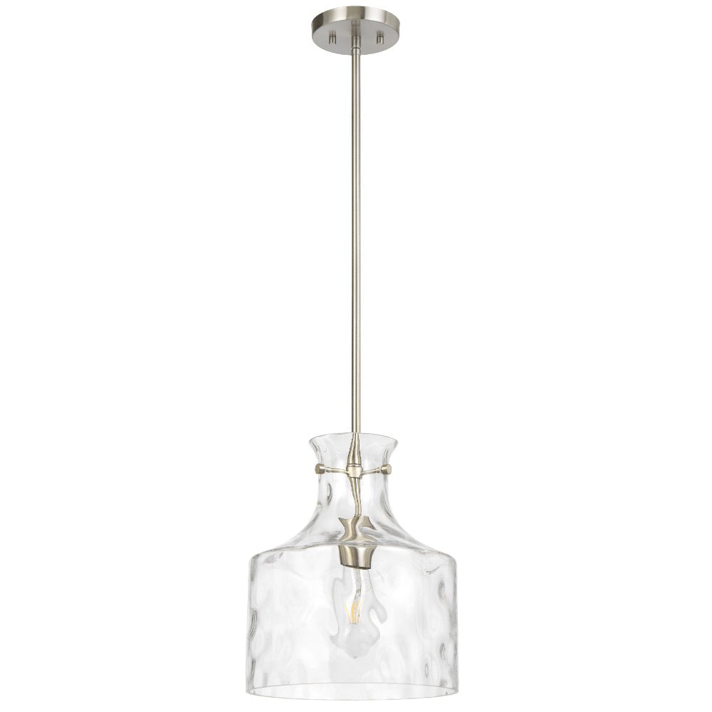 Telbix Perron 1 Light Pendant in Nickel, Black and Antique Gold