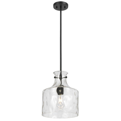 Telbix Perron 1 Light Pendant in Nickel, Black and Antique Gold - Mases LightingTelbix