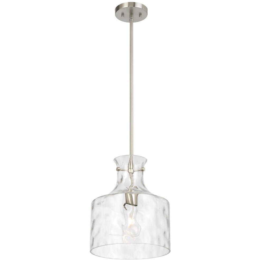 Telbix Perron 1 Light Pendant in Nickel, Black and Antique Gold