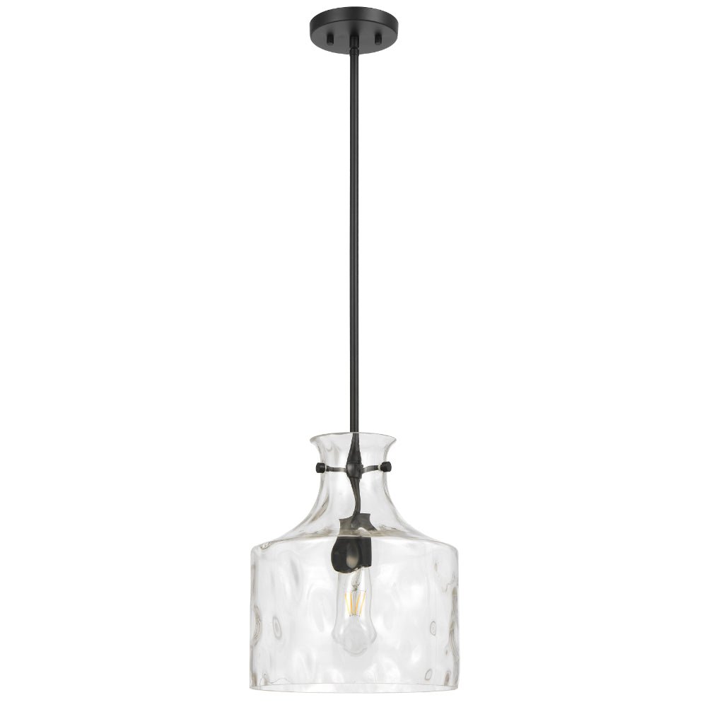Telbix Perron 1 Light Pendant in Nickel, Black and Antique Gold - Mases LightingTelbix