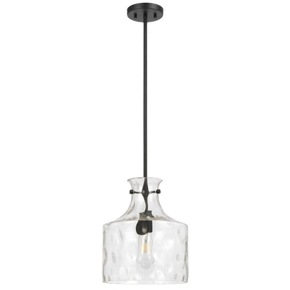 Telbix Perron 1 Light Pendant in Nickel, Black and Antique Gold - Mases LightingTelbix