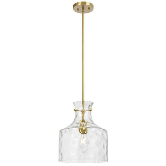Telbix Perron 1 Light Pendant in Nickel, Black and Antique Gold - Mases LightingTelbix