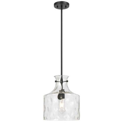 Telbix Perron 1 Light Pendant in Nickel, Black and Antique Gold - Mases LightingTelbix
