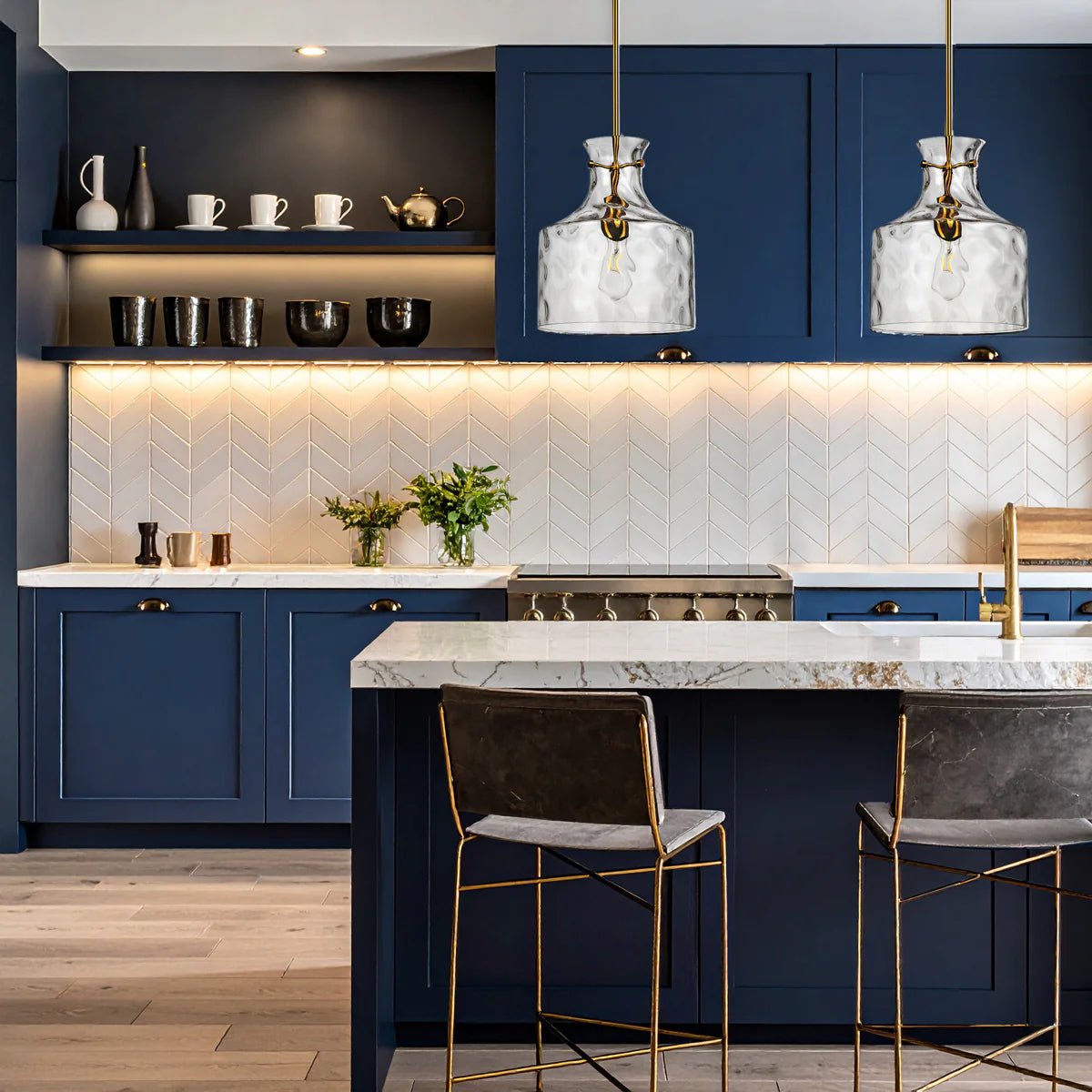 Telbix Perron 1 Light Pendant in Nickel, Black and Antique Gold