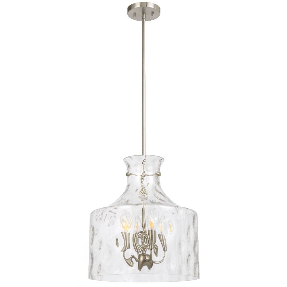 Telbix Perron 4 Light Pendant in Nickel, Black and Antique Gold