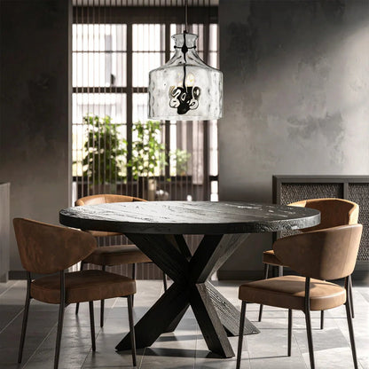 Telbix Perron 4 Light Pendant in Nickel, Black and Antique Gold - Mases LightingTelbix