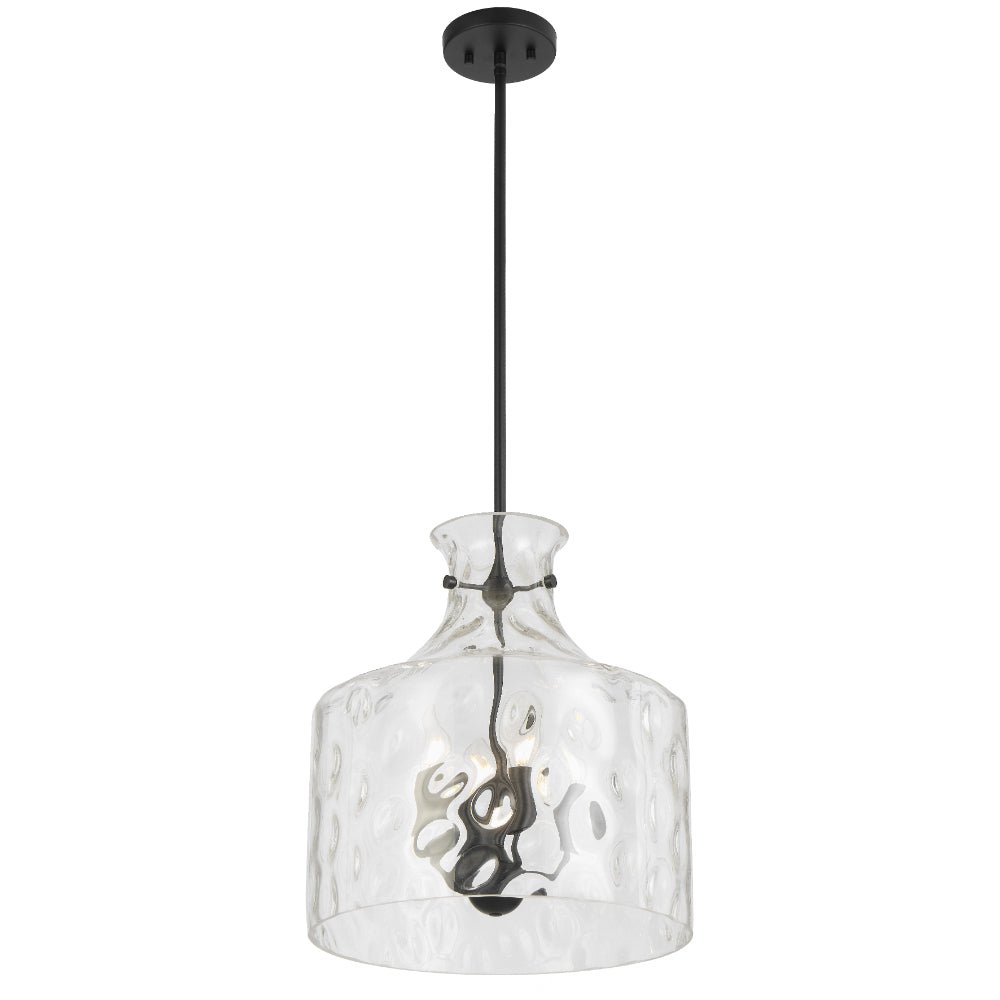 Telbix Perron 4 Light Pendant in Nickel, Black and Antique Gold