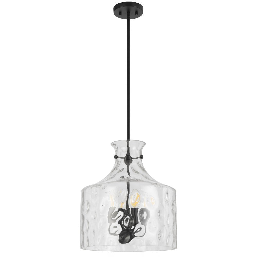 Telbix Perron 4 Light Pendant in Nickel, Black and Antique Gold