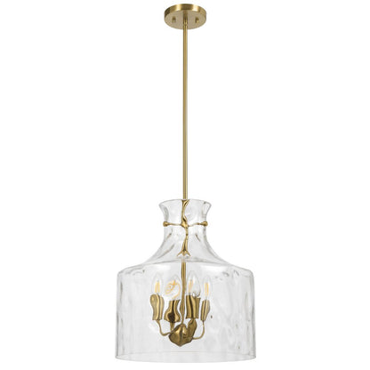 Telbix Perron 4 Light Pendant in Nickel, Black and Antique Gold - Mases LightingTelbix