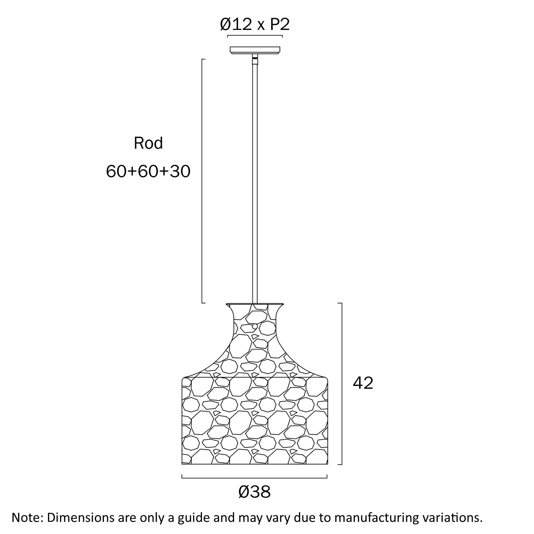 Telbix Perron 4 Light Pendant in Nickel, Black and Antique Gold