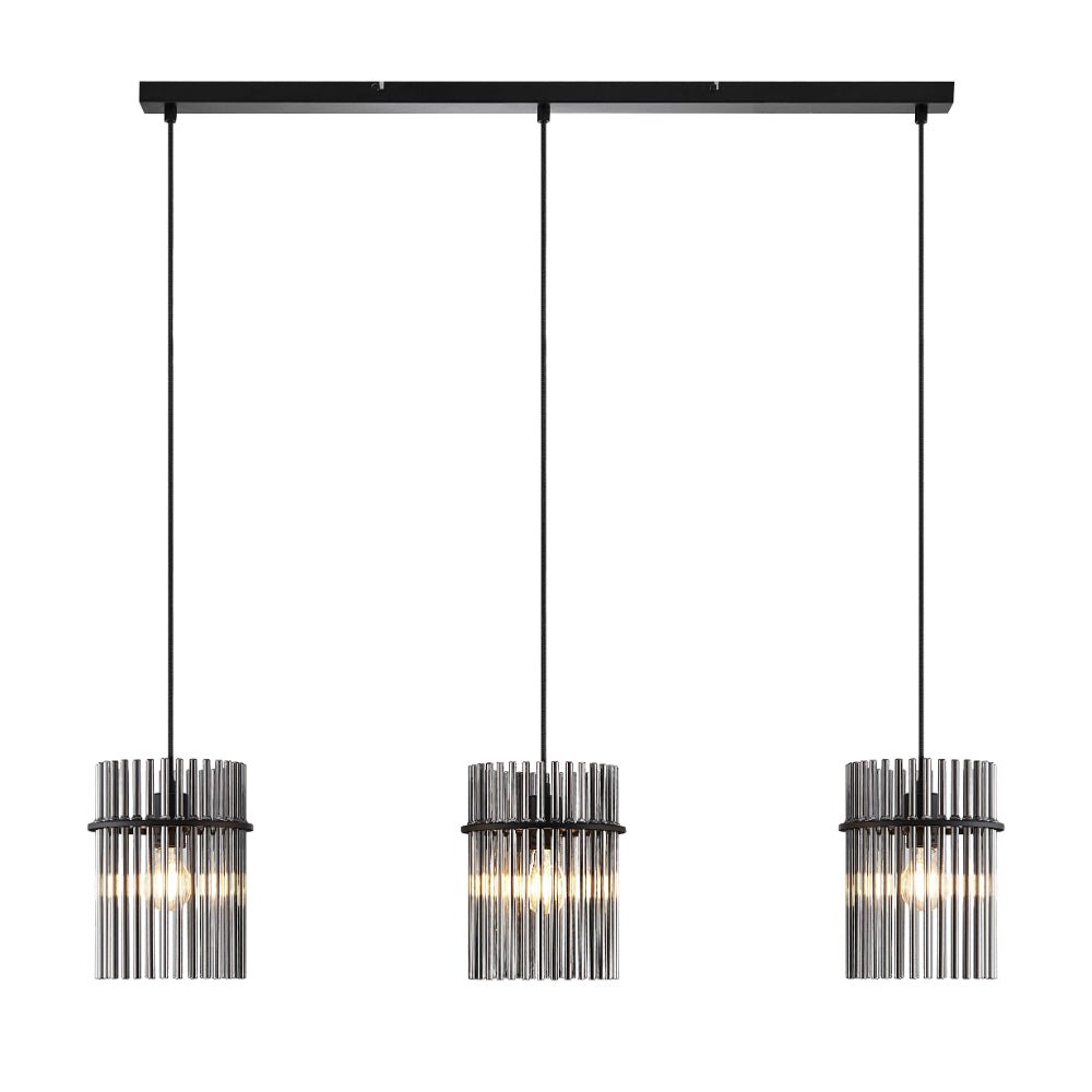 Telbix Quilo 3 Light Pendant- Black - Mases LightingTelbix