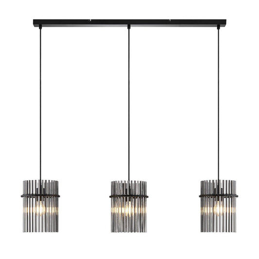 Telbix Quilo 3 Light Pendant- Black - Mases LightingTelbix
