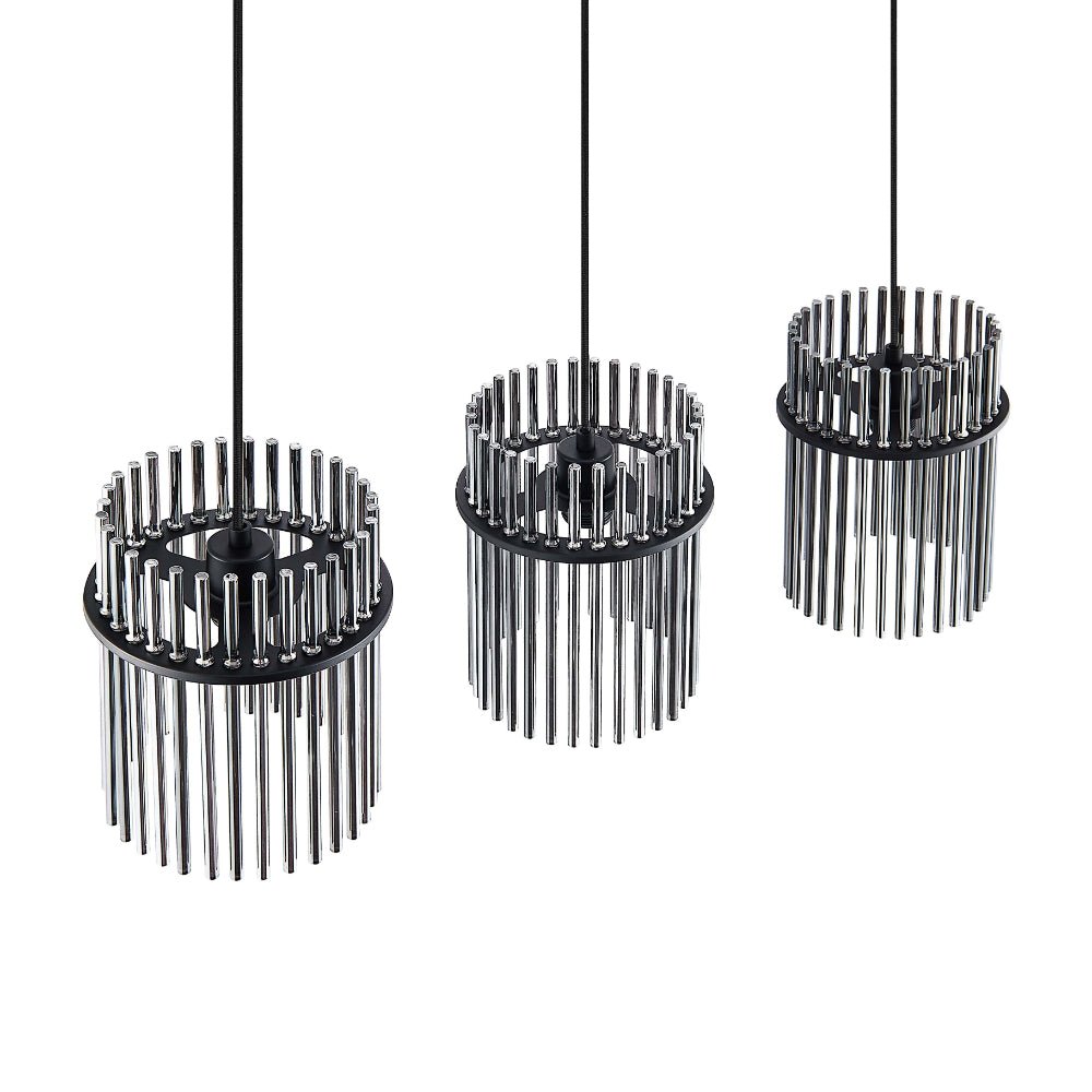 Telbix Quilo 3 Light Pendant- Black - Mases LightingTelbix