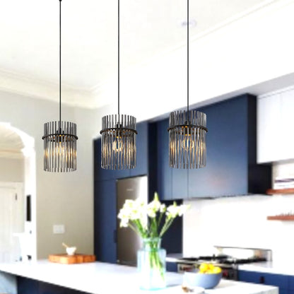 Telbix Quilo 3 Light Pendant- Black - Mases LightingTelbix