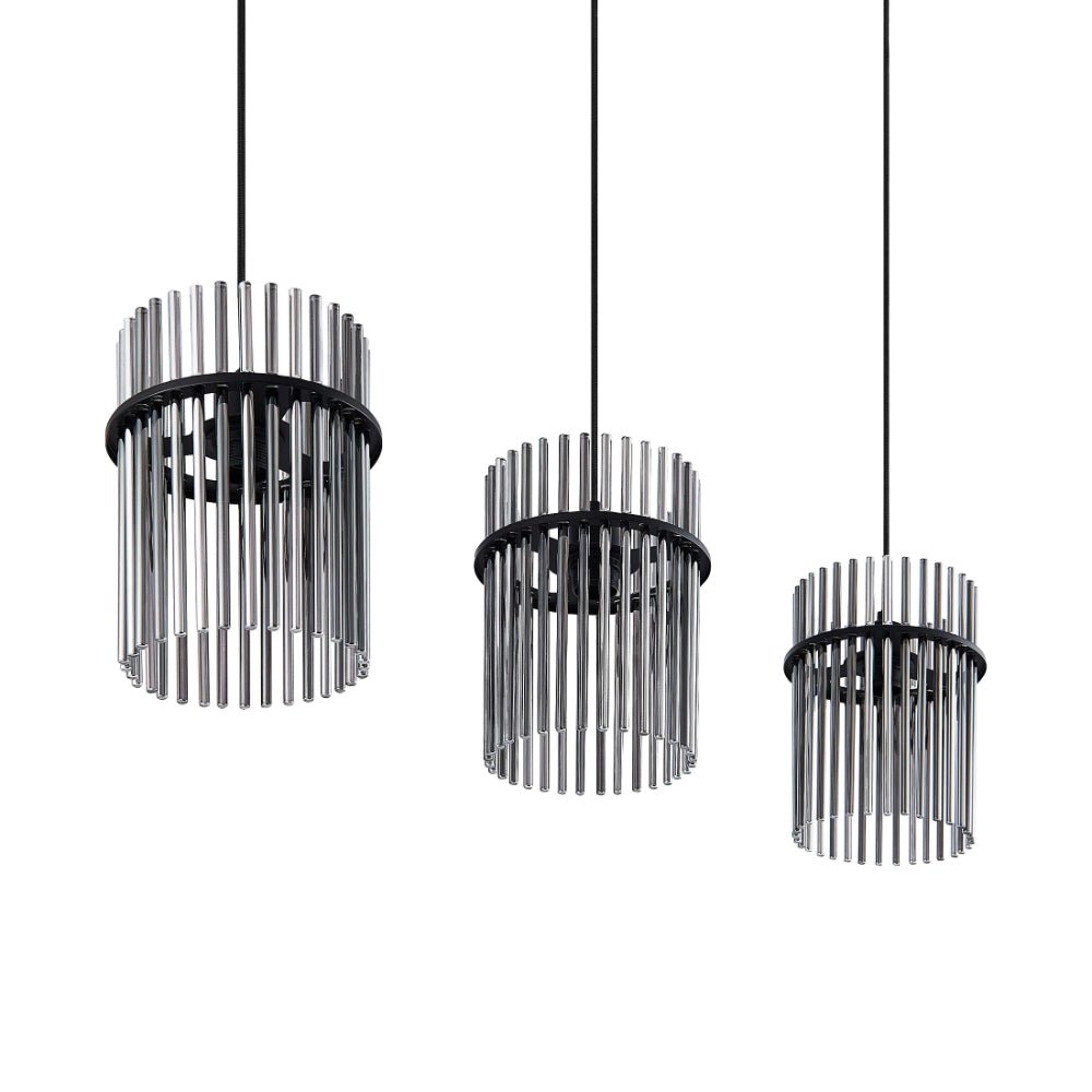 Telbix Quilo 3 Light Pendant- Black - Mases LightingTelbix