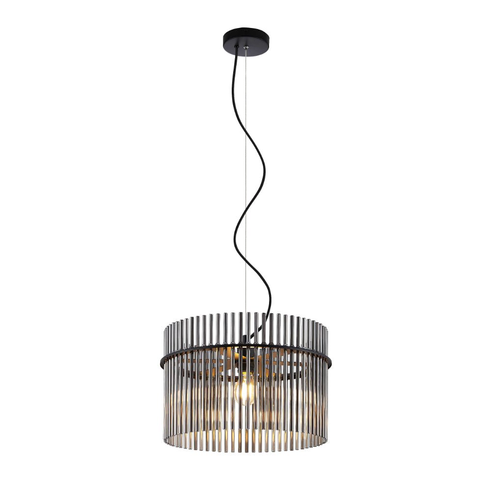 Telbix Quilo 40 cm Light Pendant- Black - Mases LightingTelbix