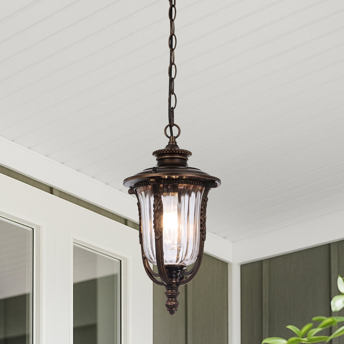 Telbix Ramiro Outdoor Pendant Light in Bronze & Black | 20cm & 25cm
