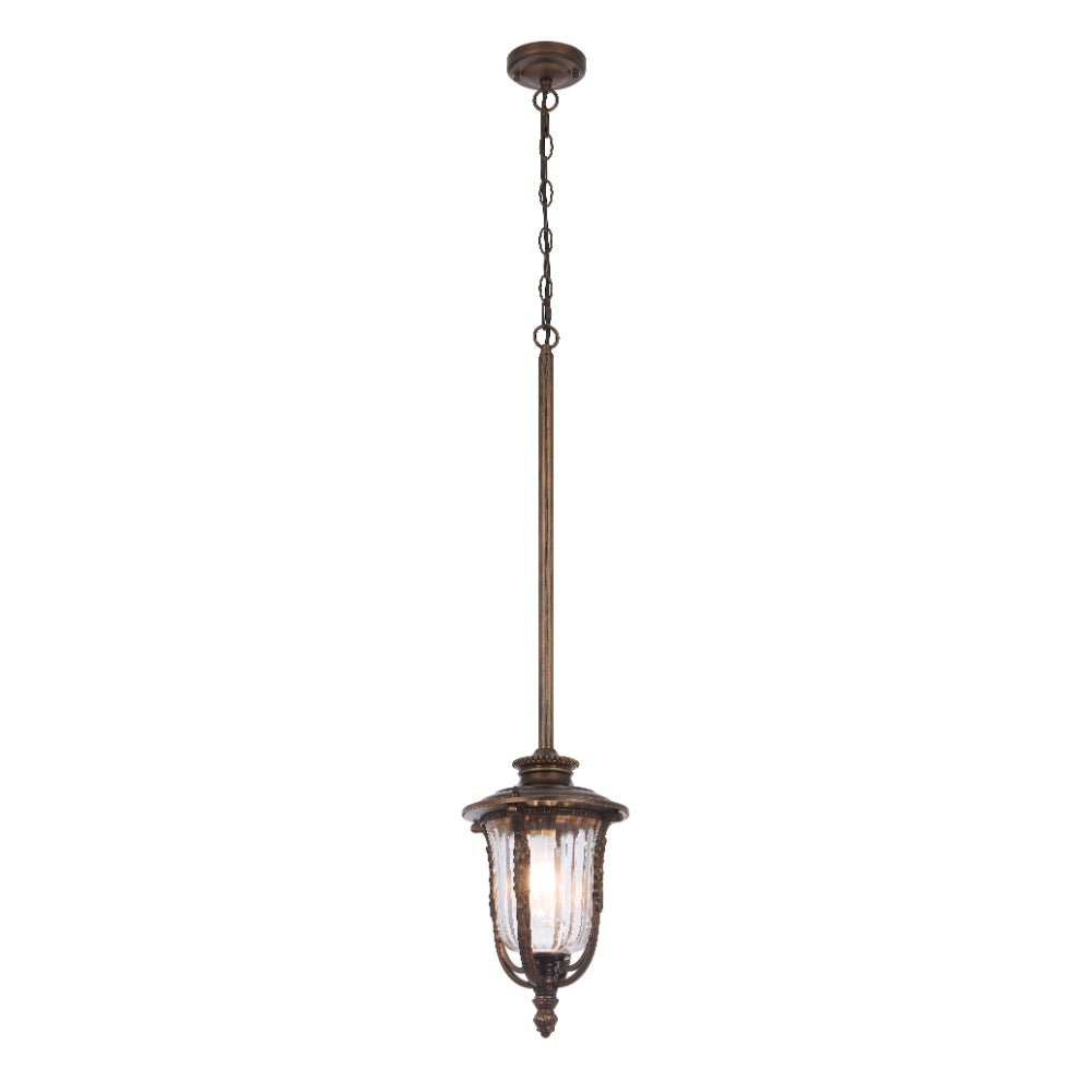 Telbix Ramiro Outdoor Pendant Light in Bronze & Black | 20cm & 25cm