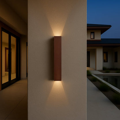 Telbix Ryland Exterior LED Up / Down Wall Light in Brass, Black and Rusty - Mases LightingTelbix