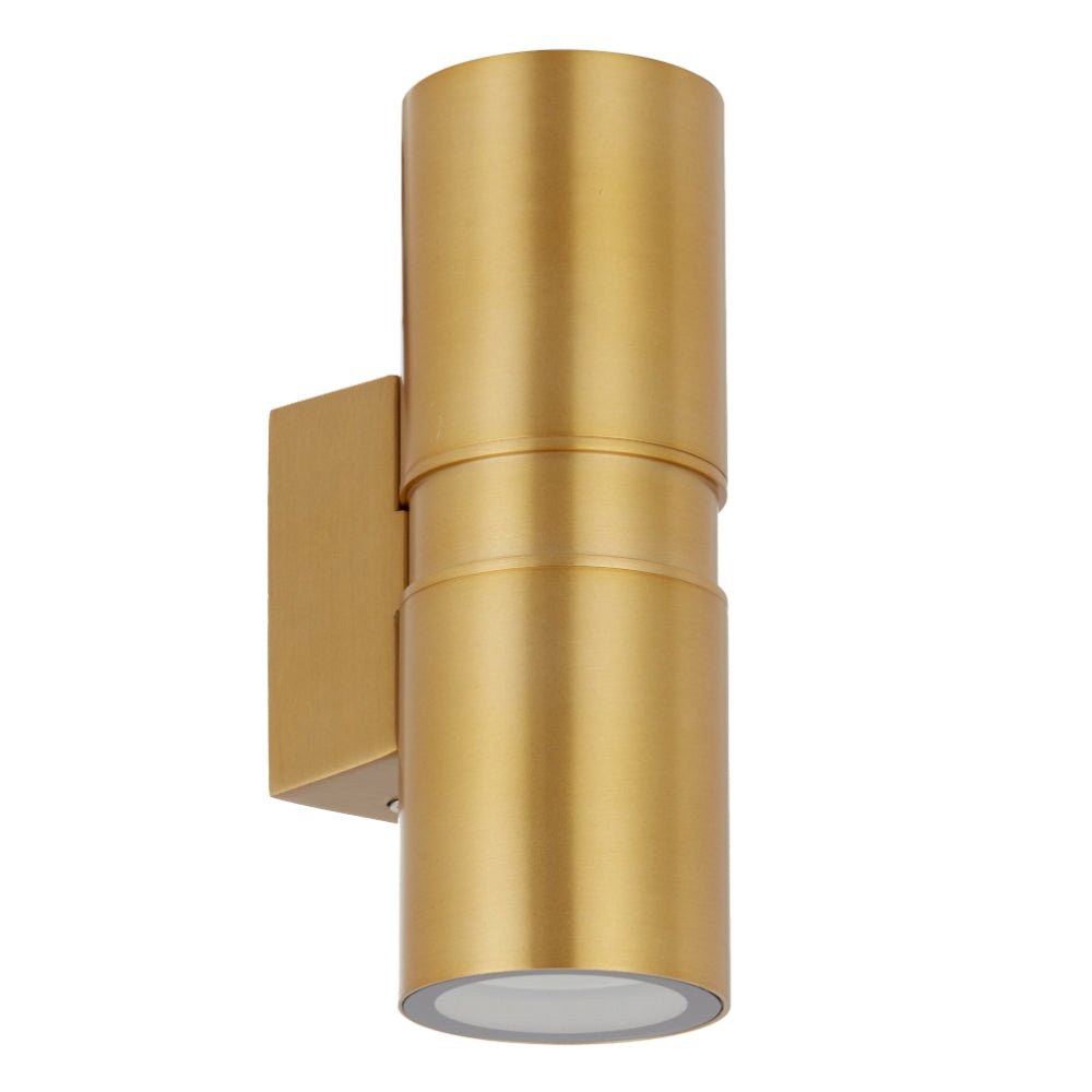 Telbix Sarnel Exterior Up/Down Wall Light in Rust or Brass